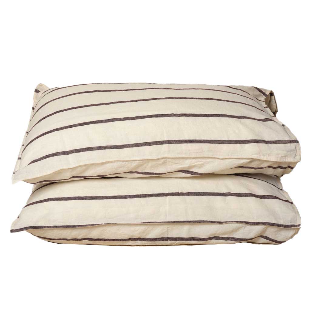 Home Lab 100% French Flax Linen Pillowcase Pair